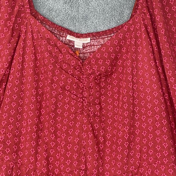 Knox Rose Jumpsuit Womens Large Wide Leg Crop Boho Hippie Festval Cottagecore - Picture 3 of 13